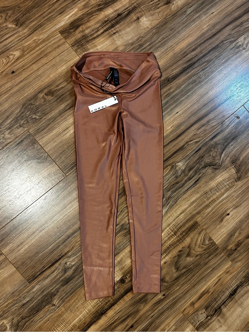 Koral Shimmering Copper-Tone Leggings